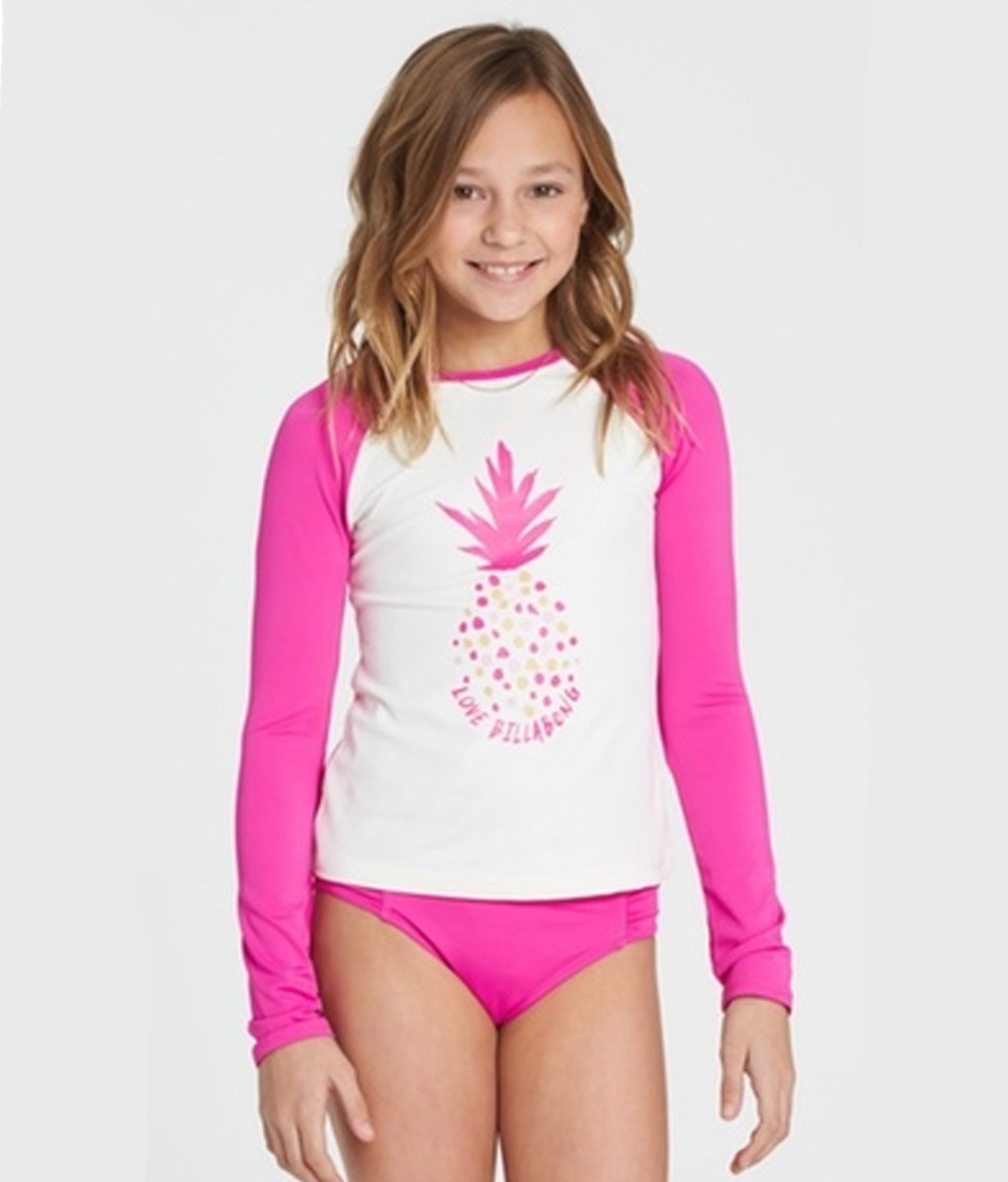 Roxy - Girl's 4-16 Hibiscus Reversible Two Piece Bikini Set for Girls - 14 Pink